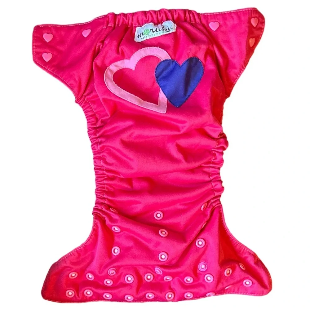 Moraki Bright Pink Cloth Diaper ⭐️
